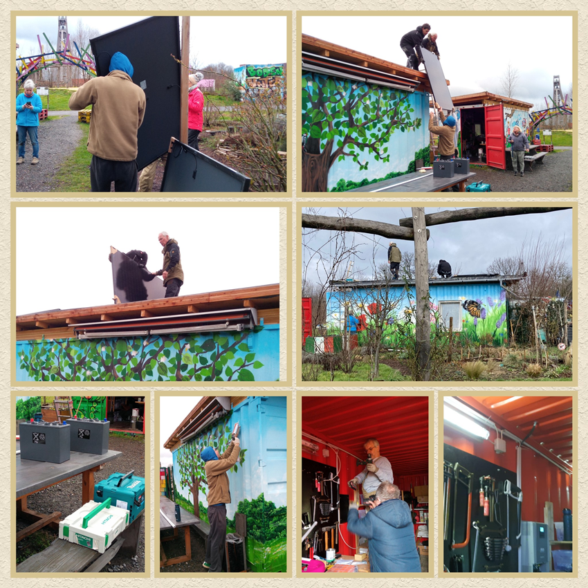 Das Material für unsere Solaranlage schlummerte schon eine ganze Weile in den Containern. Im Februar wurde es schließlich auf einem Dach angebracht. Wir freuen uns sehr und danken allen, die aktiv daran beteiligt waren.